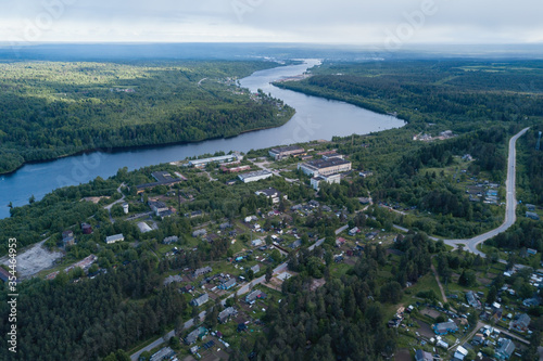 Wallpaper Mural Aerial view of the Svir river and forests in Leningrad region, Russia. Torontodigital.ca