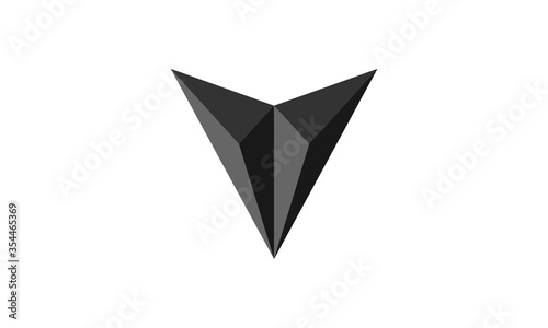 Free Download v origami, v, pyramid, abstract, 3d, origami, triangle, shape, symbol, illustration, icon, design, travel, concept, business, toy, sport, sailing, object - GFXLoad