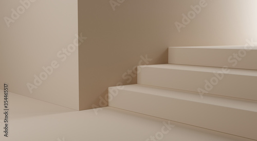 stand cosmetic on pastel background 3d rendering