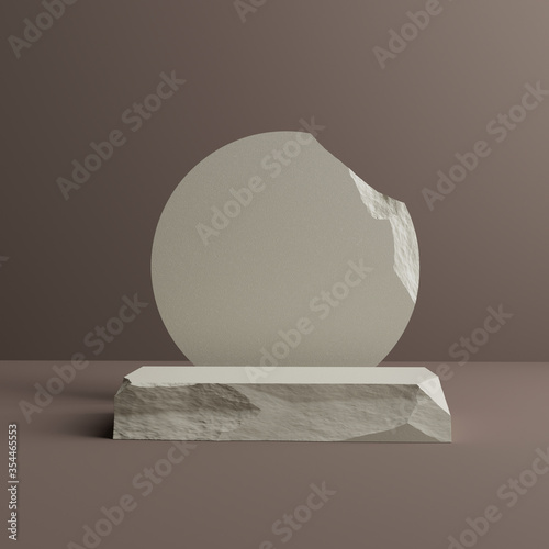 cosmetic stand on pastel background,3d rendering