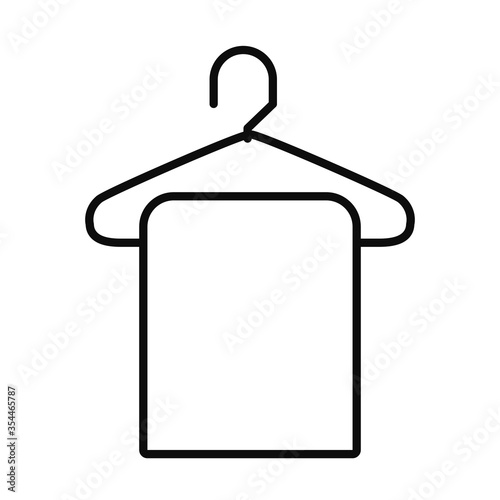 towel on a hanger icon, line style