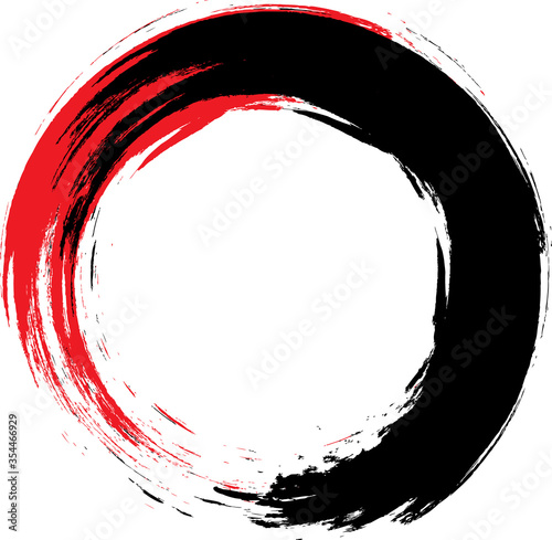 Enso Vector Symbol. Chinese Style Illustration. 