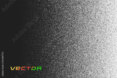 Noise gradient. Vector monochrome illustration template, design element, background.