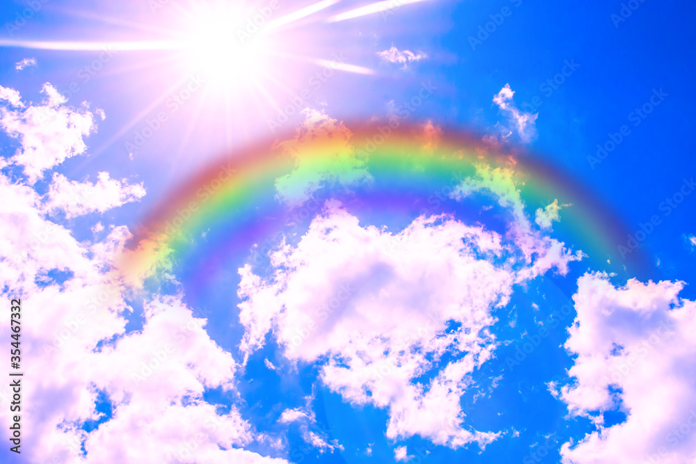 Rainbow in a cloudy sky Rainbow in a cloudy sky