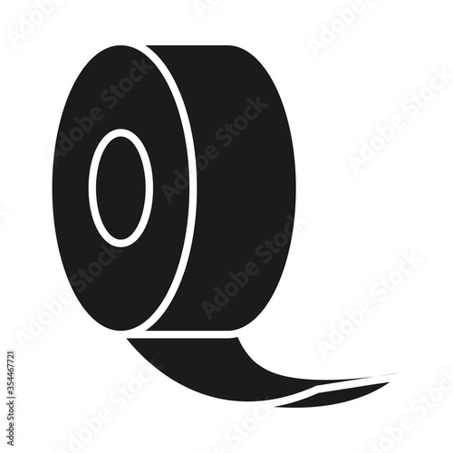 roll of tape icon, silhouette style