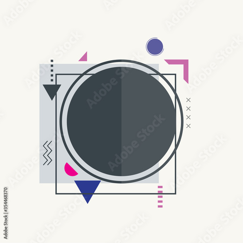 Vector geometric shape on white background