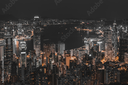 Hong Kong City Night view from Peak; © joeycheung
