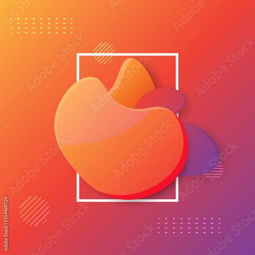 abstract modern graphic elements. dynamical colored forms and line. gradient banners with flowing liquid shapes.
