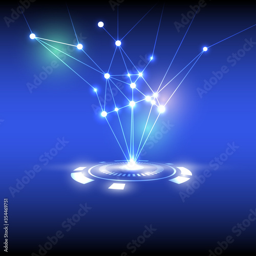 Vector Technology blue Light cursor network