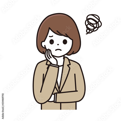 スーツ 女性 イラスト