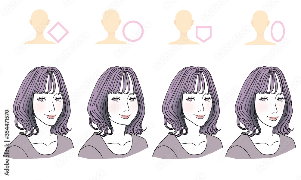 顔型別ヘアスタイル 顔型別ヘアスタイル