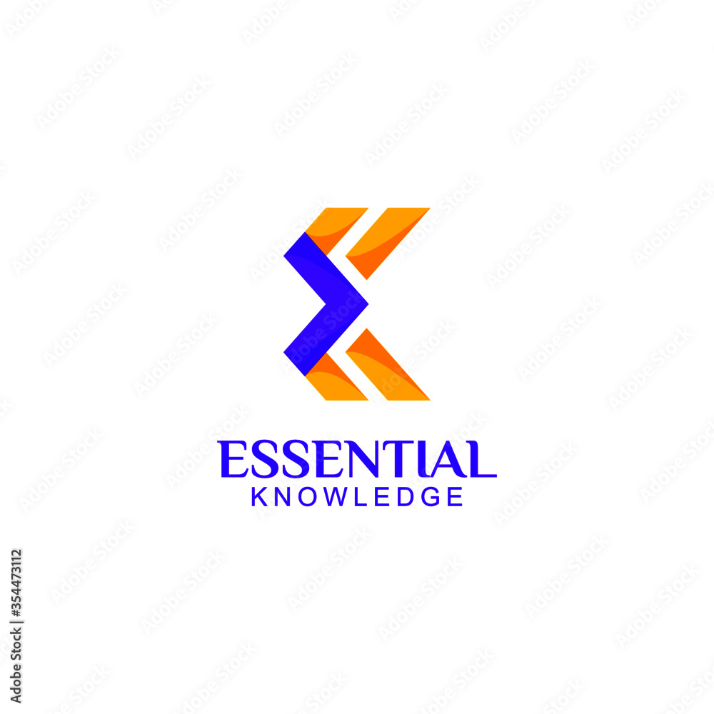 Modern Monogram Logo of E and K Letter Combination Modern Monogram Logo of E and K Letter Combination