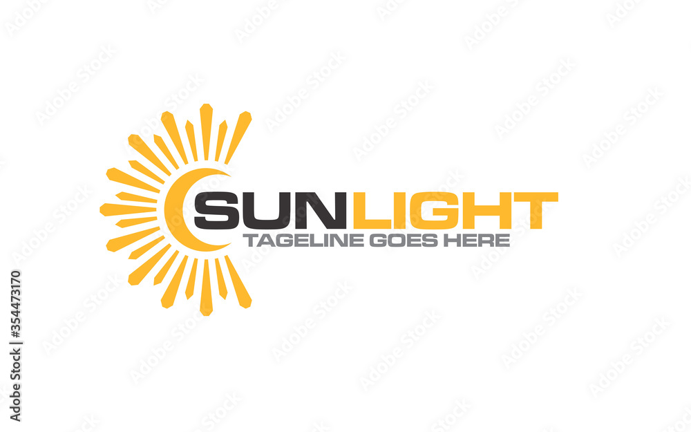 Creative energy eco sun concept logo