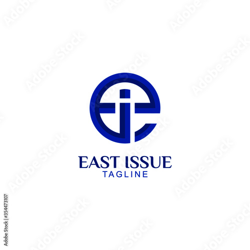 Free Download Modern Monogram Logo for E and I Letter Combination - GFXLoad