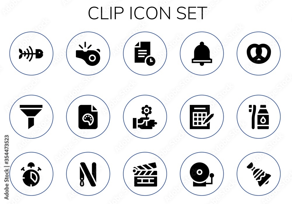 clip icon set clip icon set