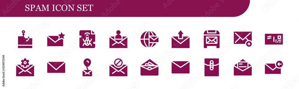 spam icon set spam icon set