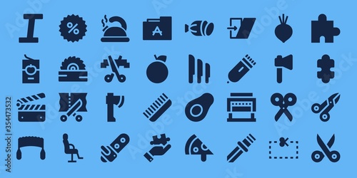 cut icon set