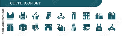 cloth icon set