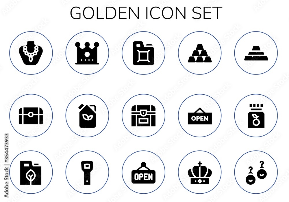 golden icon set golden icon set