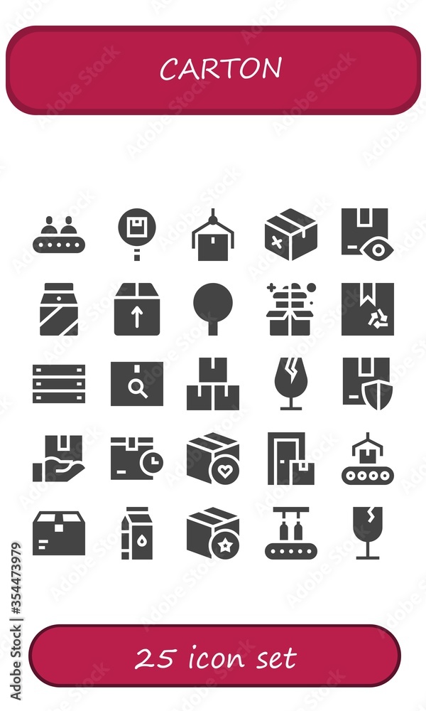 Fototapeta premium carton icon set