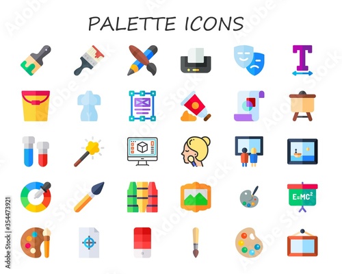 Modern Simple Set of palette Vector flat Icons