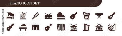 piano icon set