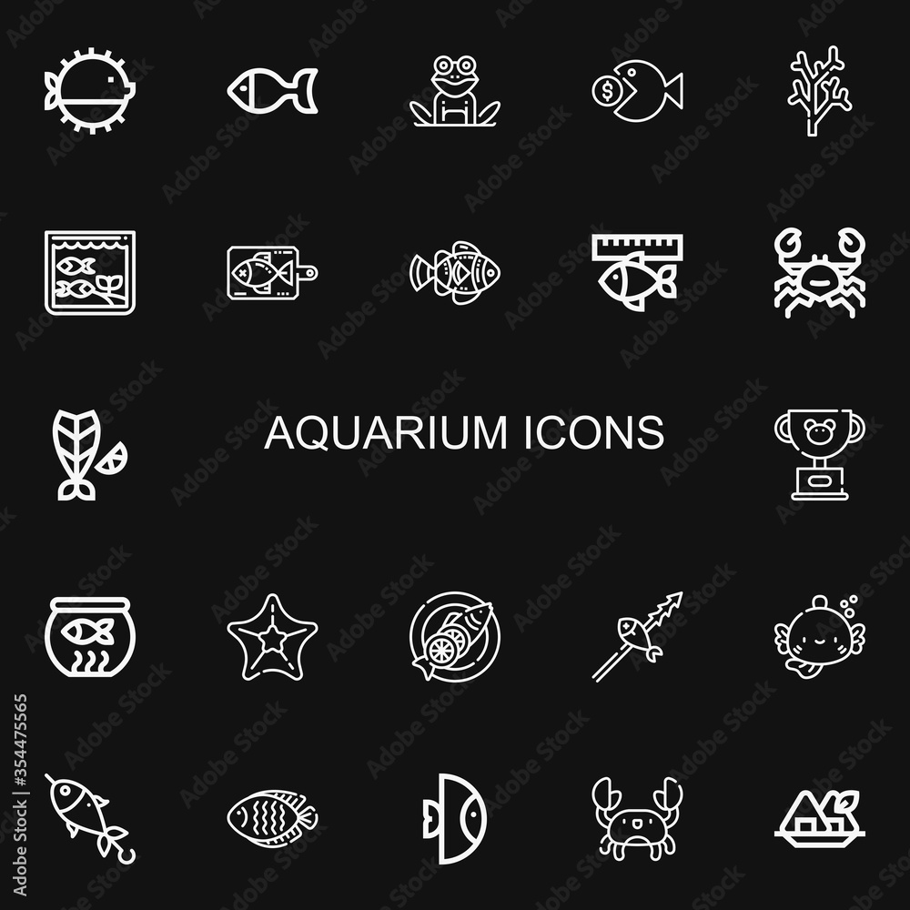 Editable 22 aquarium icons for web and mobile Editable 22 aquarium icons for web and mobile