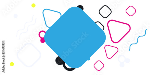 Memphis geometric shapes patterns. Memphis design elements. Retro funky graphic, 90s trends designs and vintage geometric print illustration element. Colorful memphis style backgrounds vector.