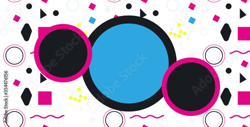 Memphis geometric shapes patterns. Memphis design elements. Retro funky graphic, 90s trends designs and vintage geometric print illustration element. Colorful memphis style backgrounds vector.