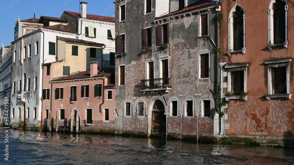 Venice, Italy - Historic buildings between the canals of the lagoon city