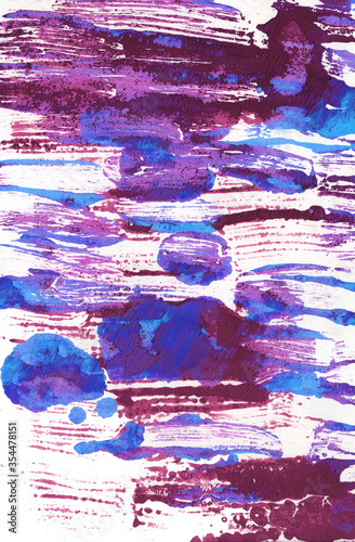 Backgrounds textures Very dark pink and Bright blue. Hand-painted painting gouache. Perfect design for banner, Web, textile, backgrounds, packaging, posters, brochures, wallpapers, covers etc.