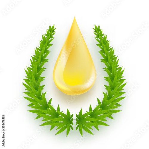 Medical marijuana oil drop