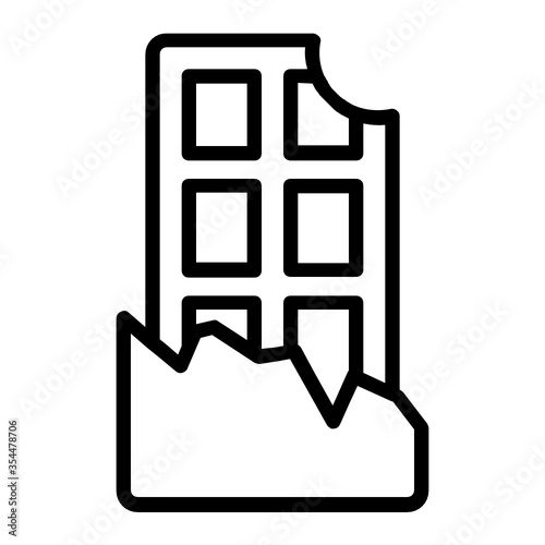 Eating Chocolate Concept, Chocoholic Vector Icon Design, Addiction and bad habits symbols on white background 