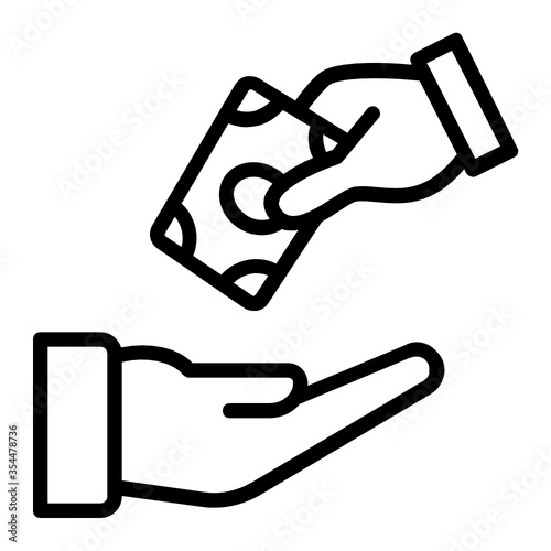 Borrowing And Not Returning Money Concept, Begging Vector Icon Design, Addiction and bad habits symbols on white background 