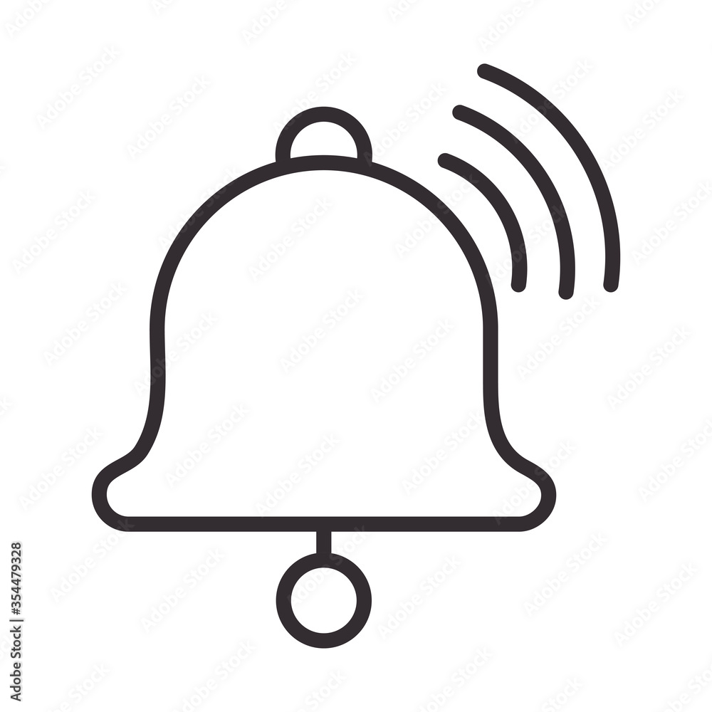 alert icon, bell notification, attention danger exclamation mark precaution, line style design alert icon, bell notification, attention danger exclamation mark precaution, line style design