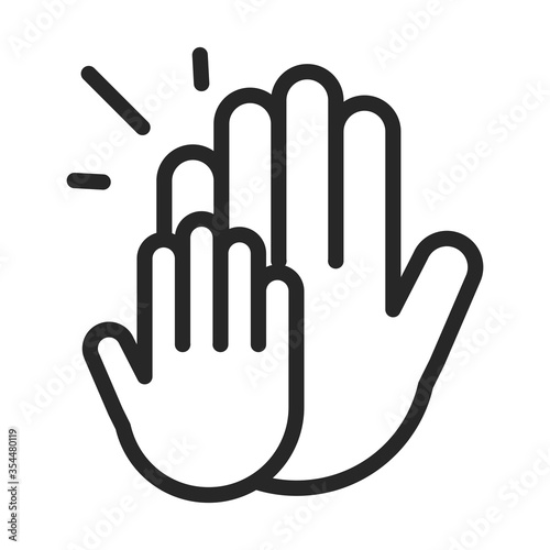 donation charity volunteer help social hands line style icon