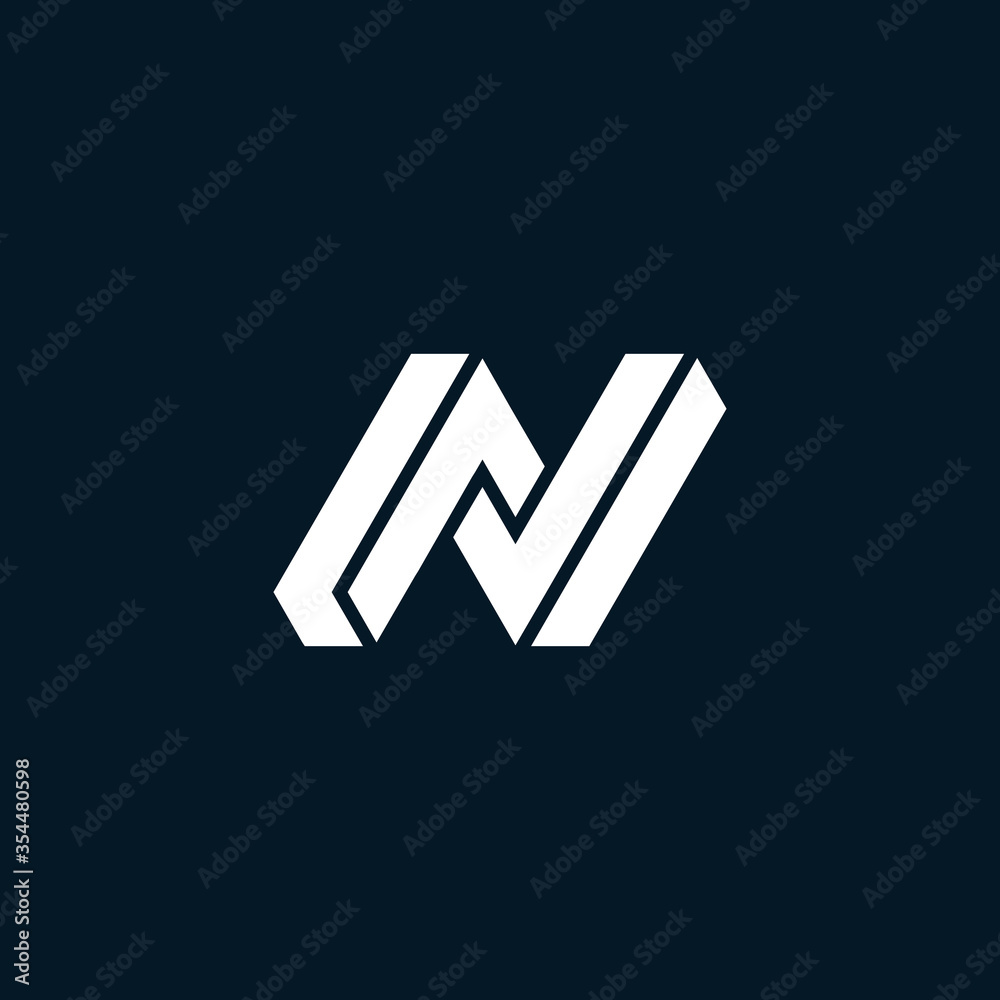 the letter N in a very cool cut style the letter N in a very cool cut style