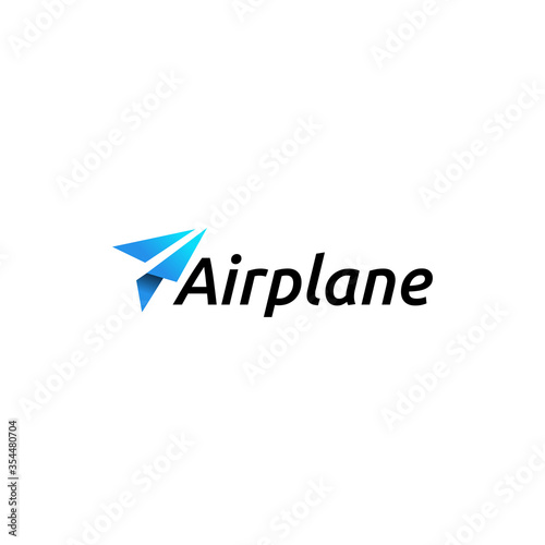 Free Download Paper airplane logo vector template - GFXLoad