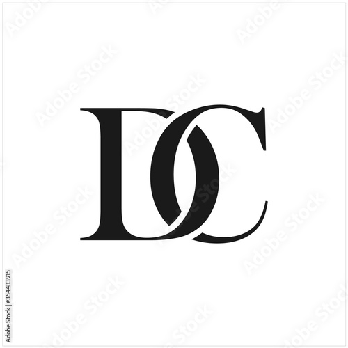 initial letter DC logo vector concept
