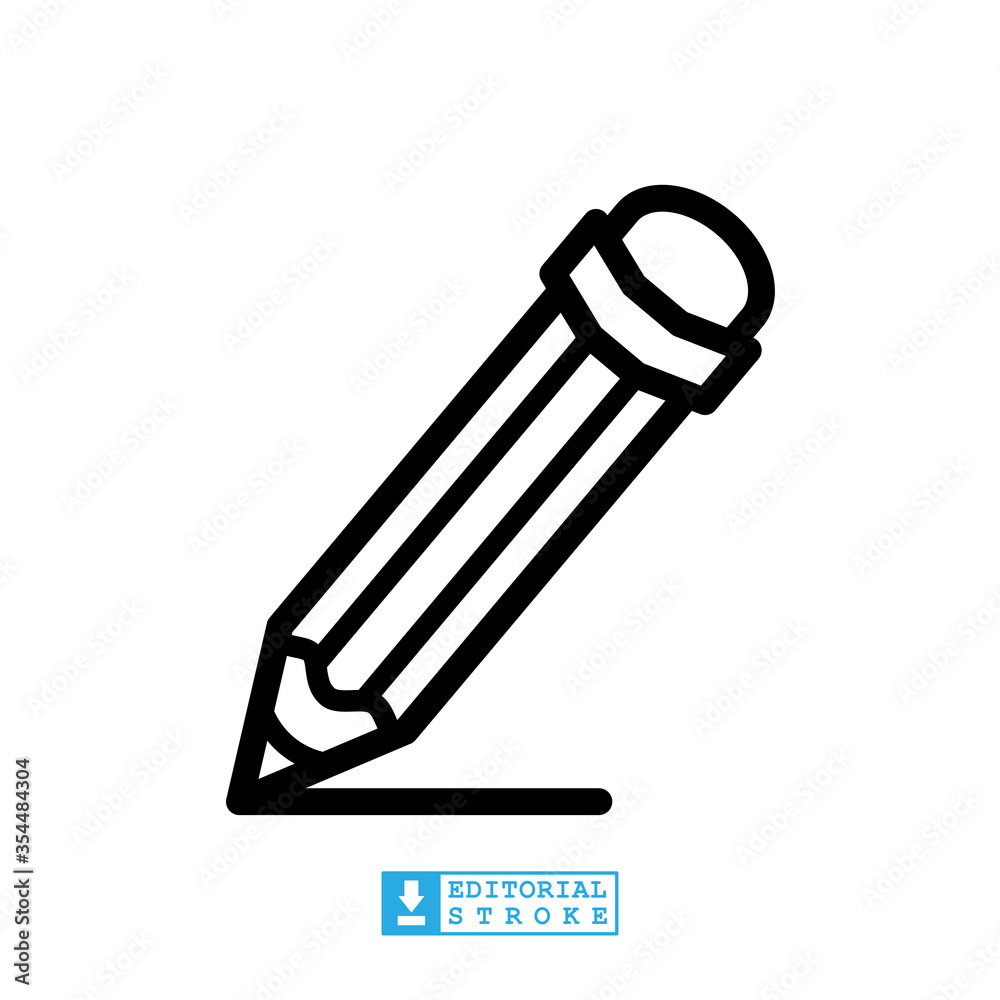 pencil icon in trendy flat style, pencil vector icon pencil icon in trendy flat style, pencil vector icon