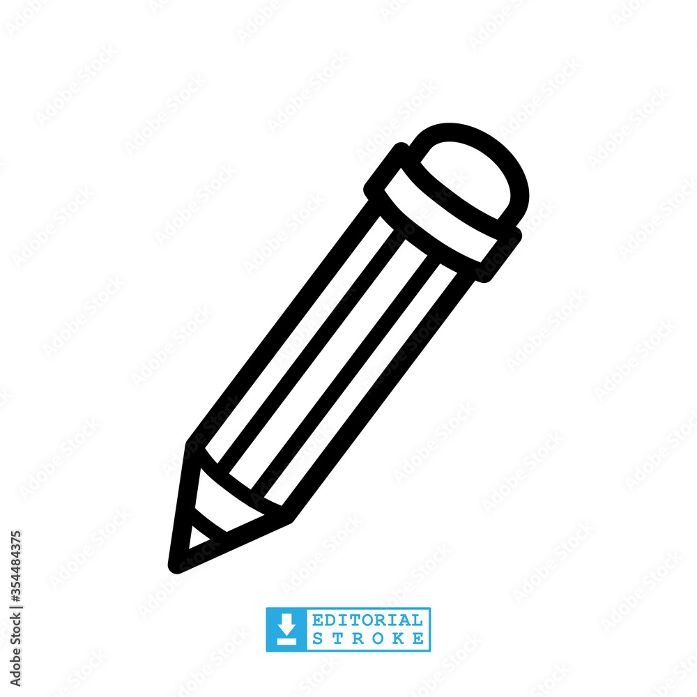 pencil icon in trendy flat style, pencil vector icon pencil icon in trendy flat style, pencil vector icon