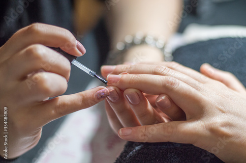 professional manicure  manicurist  beauty salon