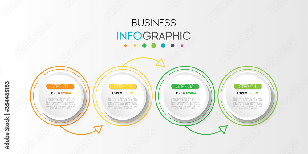 Obraz premium Business infographic element with options, steps, number vector template design