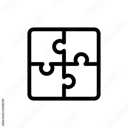puzzle icon in trendy flat design