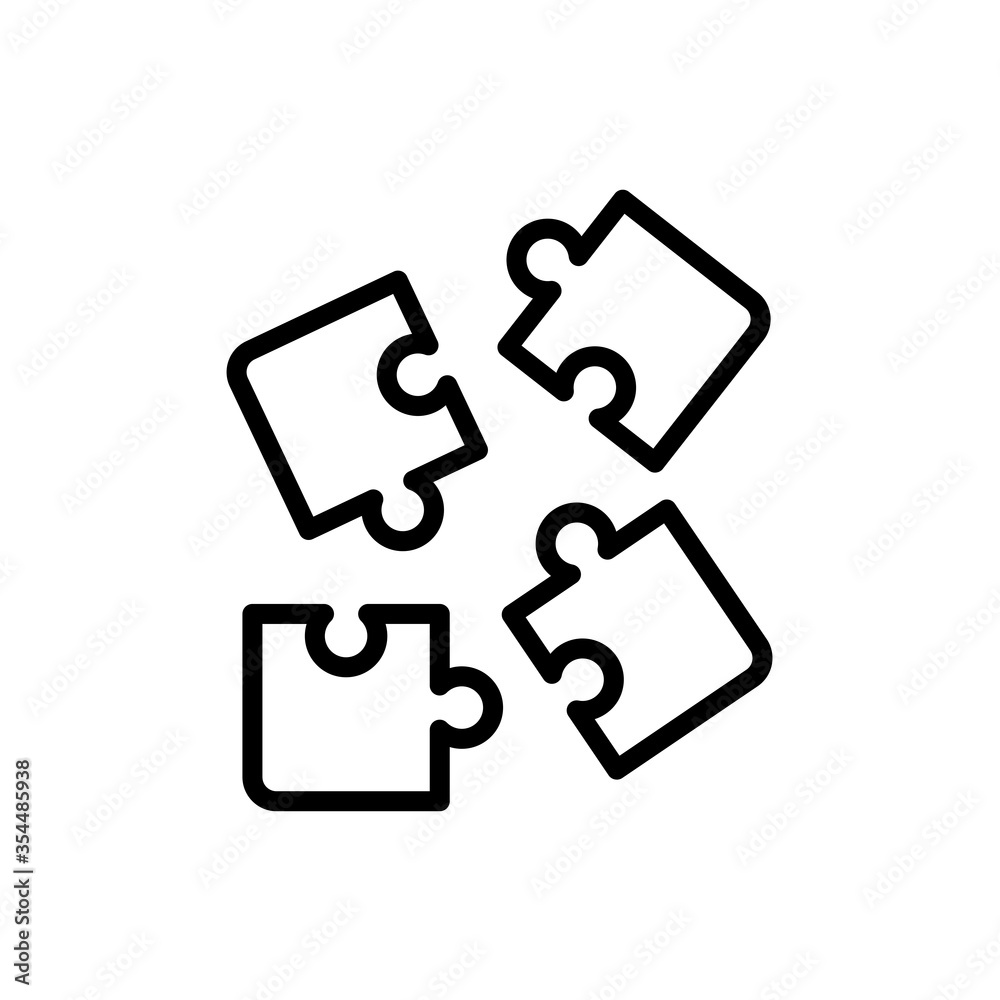 puzzle icon in trendy flat design puzzle icon in trendy flat design