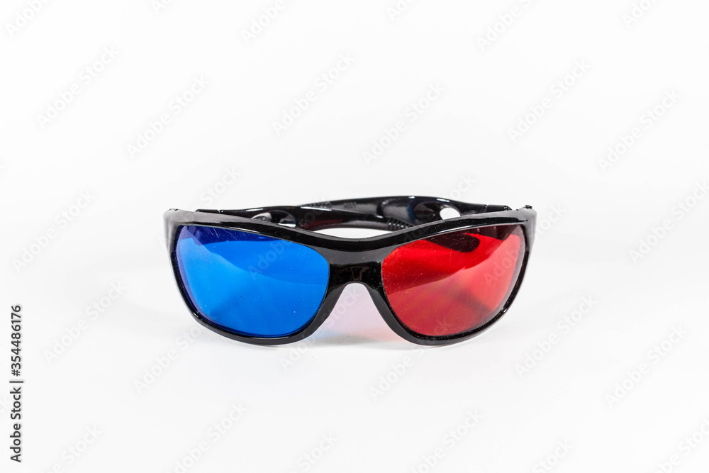 3D spectacles glasses in a white isolated background
