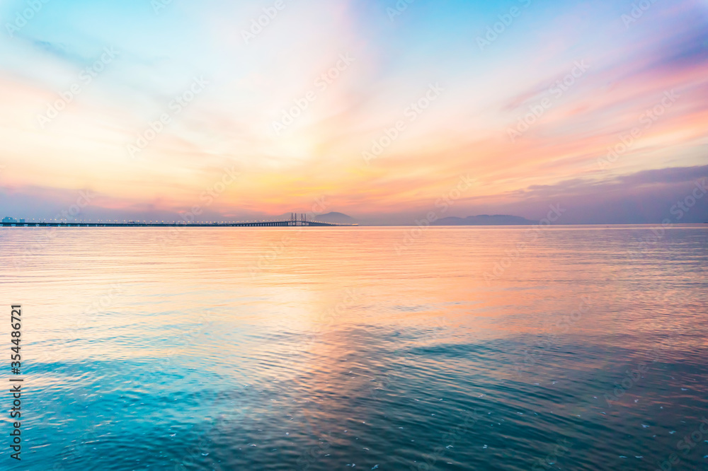 Reflection of sunrise for blur background Reflection of sunrise for blur background