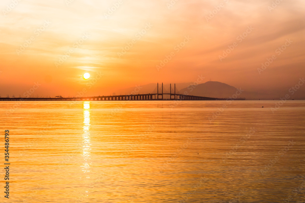 Reflection of sunrise for blur background Reflection of sunrise for blur background