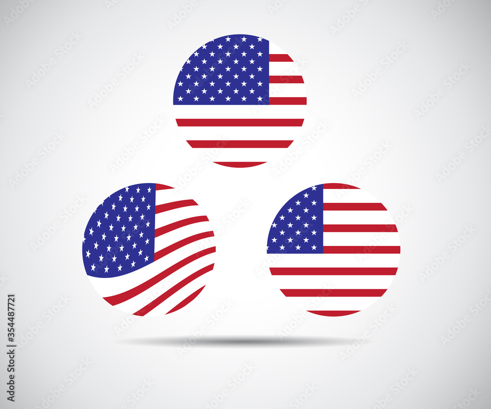 American flag vector illustration American flag vector illustration