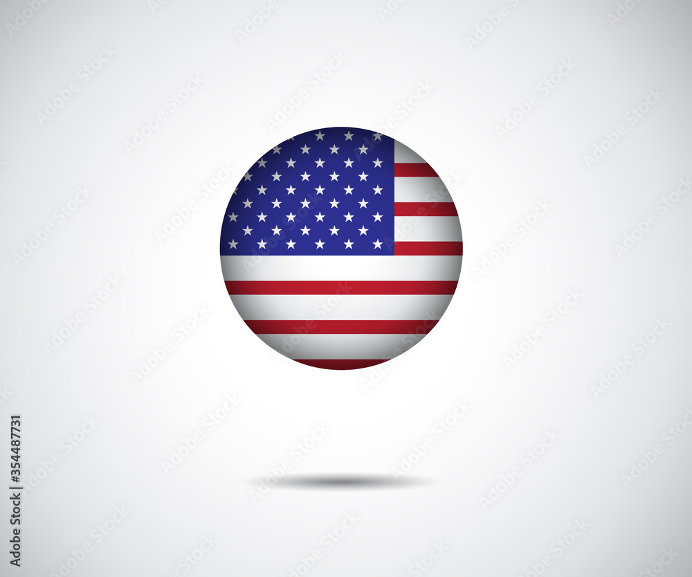 American flag vector illustration
